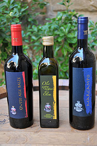 wine, extra-virgin olive oil
